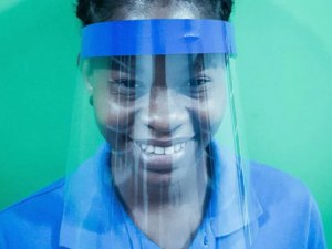 Ugandans melt plastic waste into coronavirus face shields
