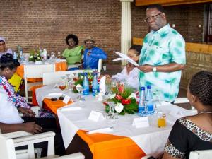 Le représentant de l’UA au Burundi au cours de la réception en l’honneur des femmes leaders burundaises