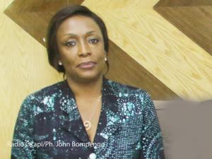 Marie Josée Ifoku, présidente de l’Alliance nationale des élites du Congo (ANC) lors du dépôt de sa candidature à la présidentielle 2018, le 8/08/2018 à Kinshasa. Radio Okapi/Ph. John Bompengo