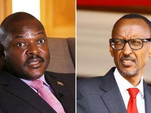Presidents Pierre Nkurunziza of Burundi (left), and Paul Kagame of Rwanda. Relations between the two neighbour countries have deteriorated over the past three years. PHOTOS | AFP